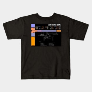 Computer Readout Showing Original Series Star Ship Profile Kids T-Shirt